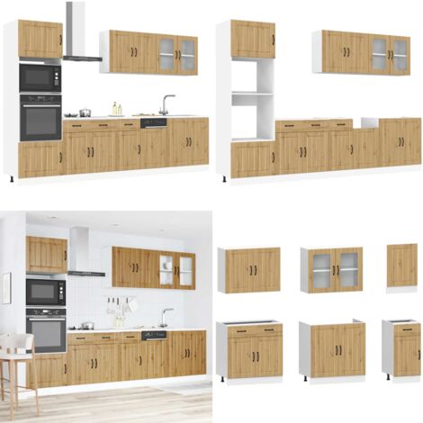 Mueble de cocina Kalmar 7 piezas artesanal roble - Muebles de cocina - Muebles de cocina artesanales