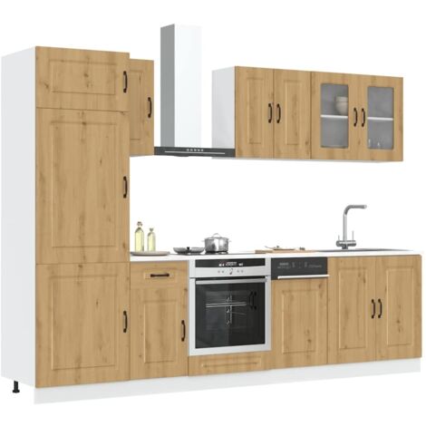 Mueble de cocina Kalmar 8 piezas artesanal roble
