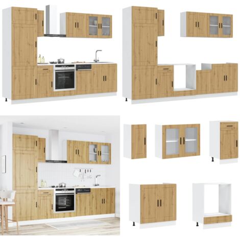Mueble de cocina Kalmar 8 piezas artesanal roble - Muebles de cocina - Gabinetes de cocina