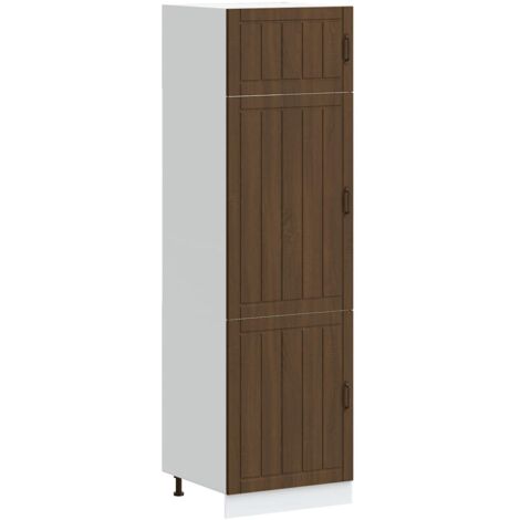 Mueble de cocina Lucca de madera contrachapada roble marrón