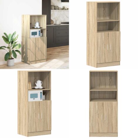 Mueble de cocina madera ingeniería roble sonoma 57x41,5x131,5cm - Mueble de cocina - Madera de ingeniería