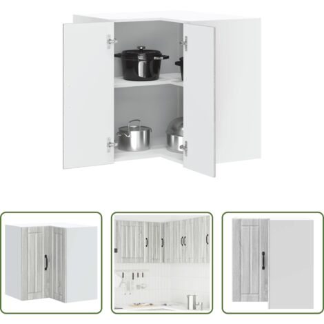 Mueble de cocina -  Mueble esquinero cocina Lucca madera contrachapada gris sonoma