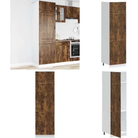 Mueble de cocina Porto de madera contrachapada roble ahumado - Muebles de cocina - Almacenamiento de cocina