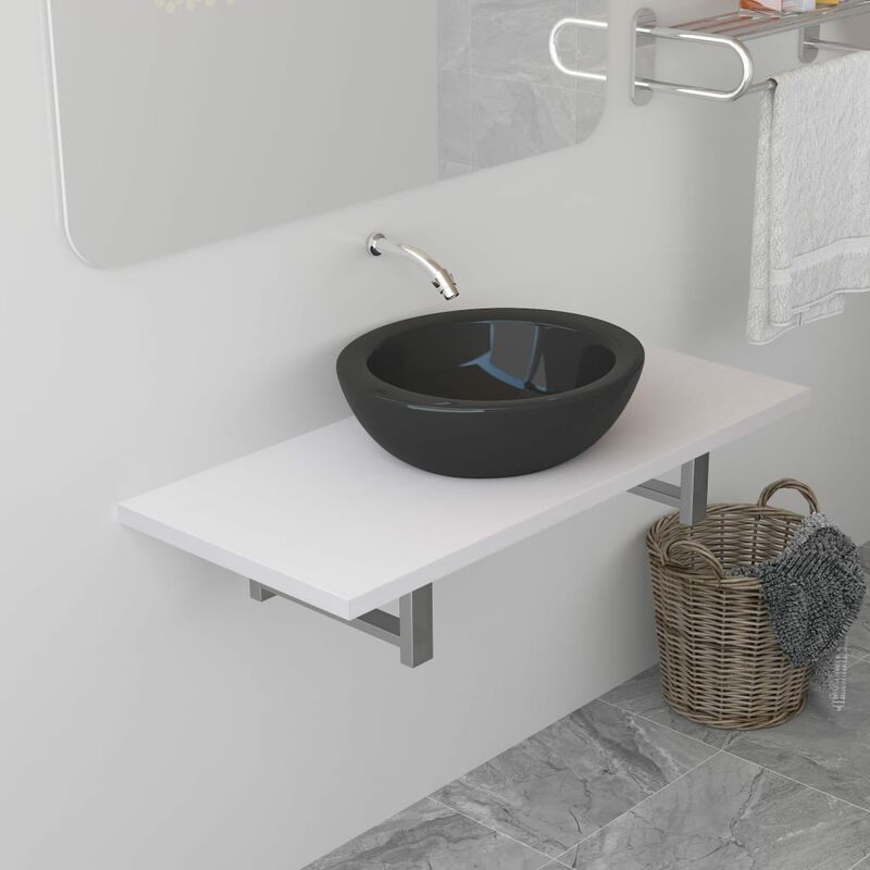 

Mueble de cuarto de bano blanco 90x40x16,3 cm