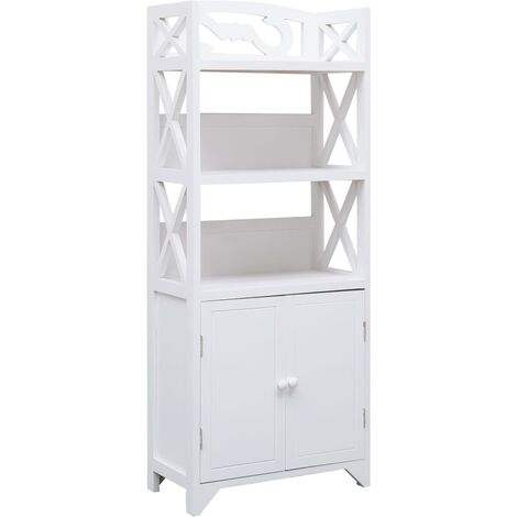 Mueble de Cuarto Baño Madera de Paulownia 46x24x116cm Casa Multicolor