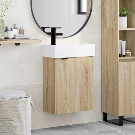 Mueble de Cuarto de Baño Roble  45,5 x 22,5 x 84 cm