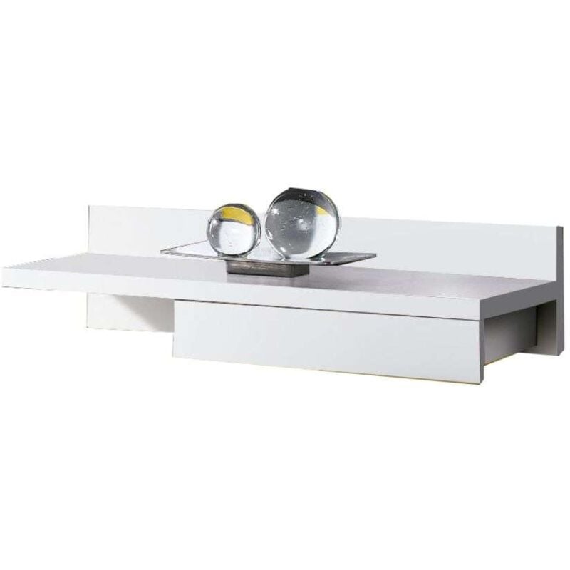 Miroytengo - Cabinet d'entrée cajún suspendu blanc coloré 70x20x28 cm