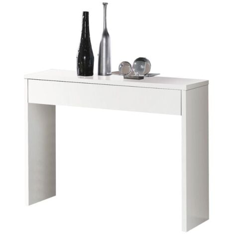 Mueble de Entrada Recibidor Lupe Estilo Moderno Color Blanco 101x76x30 cm
