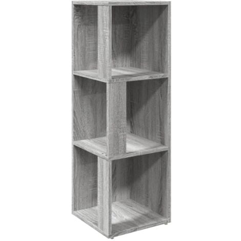 Mueble de esquina madera contrachapada gris Sonoma 33x33x100 cm vidaXL