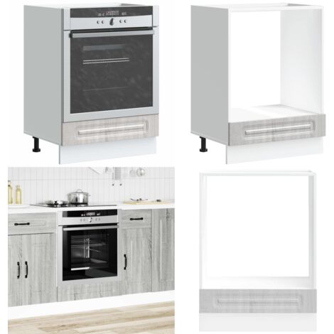 Mueble de horno Kalmar gris sonoma madera reconstituida - Horno - Cocina