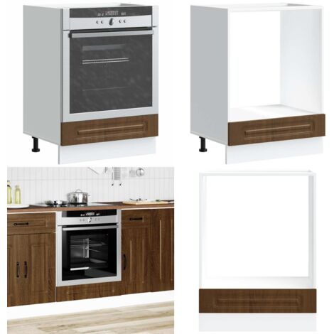 Mueble de horno Kalmar marrón roble madera reconstituida - Horno - Cocina