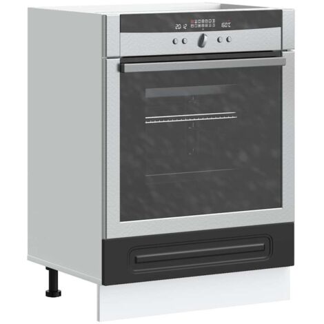 Mueble de horno Kalmar negra madera reconstituida