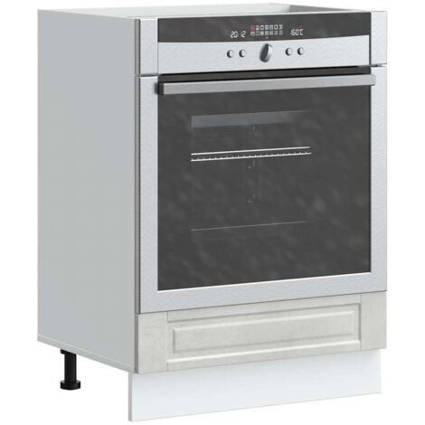 Mueble de horno Porto gris hormigón madera reconstituida