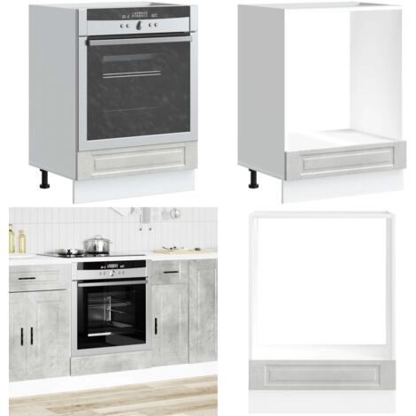Mueble de horno Porto gris hormigón madera reconstituida - Horno de cocina - Mueble para horno