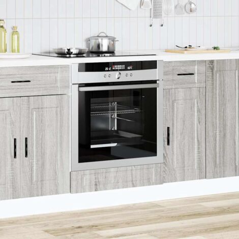 Mueble de horno Porto gris  madera reconstituida