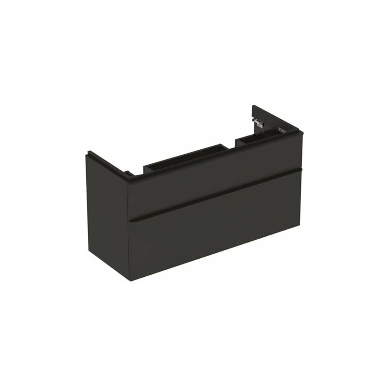 

Keramag - Geberit Smyle Square Mueble para lavabo doble, 500356, 1184x617x470mm, con 2 cajones, color: Lava / lacado mate - 500.356.JK.1