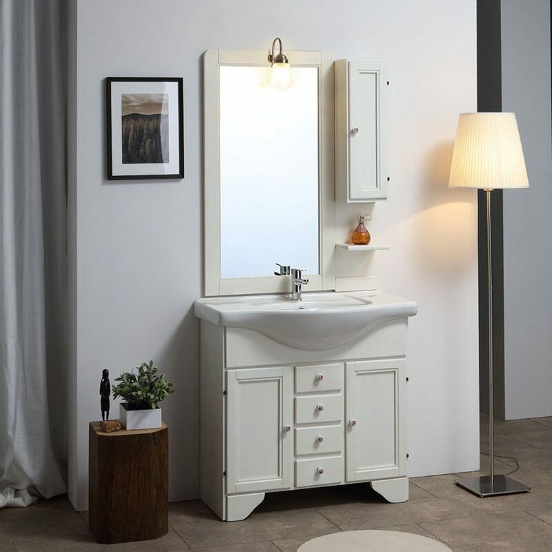 MUEBLE DE LAVABO LAVANDA 85 CM DECAPADO - 2010330100596