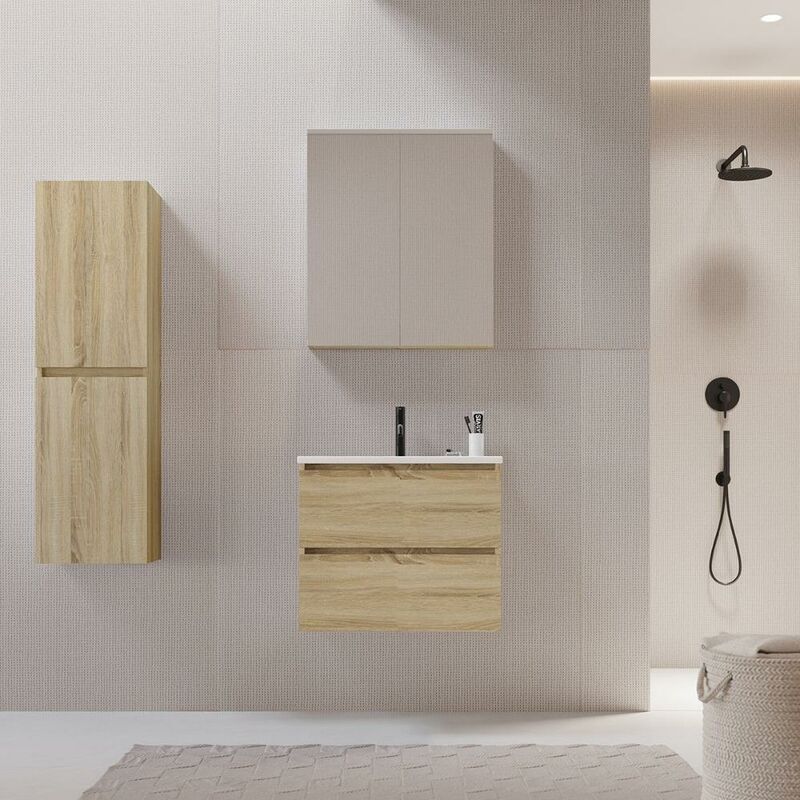 

Mueble de lavabo LIMPIO 60 cm color roble