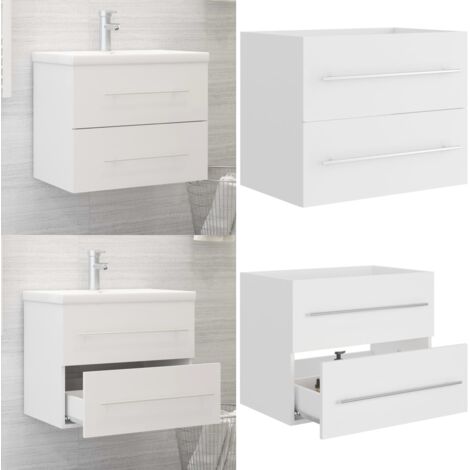 Mueble de lavabo madera de ingeniería blanco 60x38,5x48 cm - Muebles de baño - Almacenamiento de baño