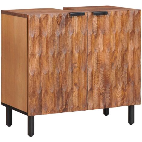 Mueble de lavabo para baño con estante Marrón 62 x 33 x 58 cm