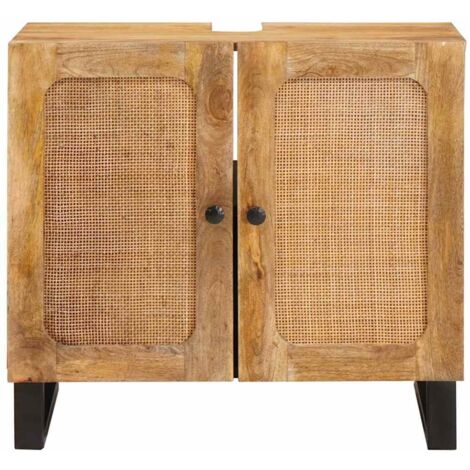 Mueble de lavabo para baño con estante Marrón 62 x 33 x 58 cm