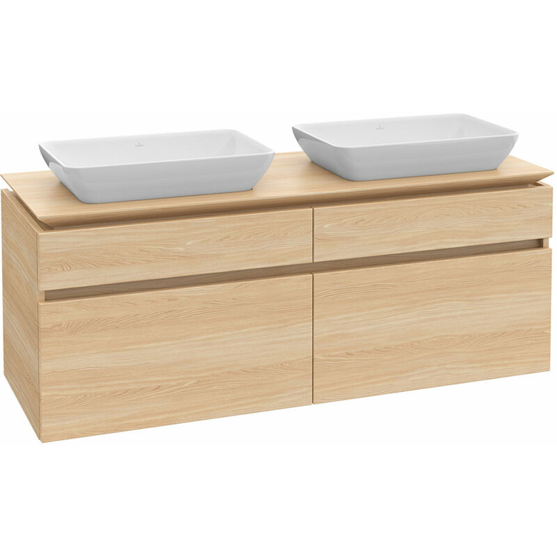 

Villeroy Und Boch Ag - Mueble de lavabo Villeroy & Boch Legato B723, 1600x550x500mm, 2 lavabos, color: Elm Impresso - B72300PN