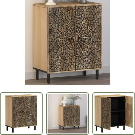 Mueble de madera -  Armario auxiliar madera maciza de mango 60x33x75 cm