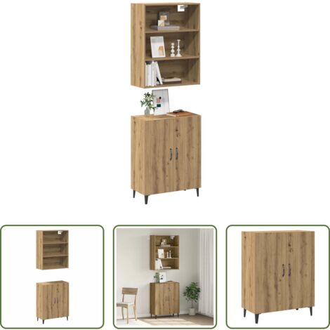 Mueble de madera contrachapada -  Aparador con mueble pared madera contrachapada artesanal roble