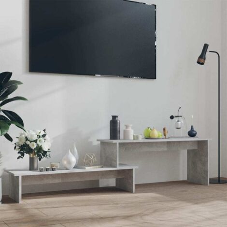 Mueble de madera contrachapada - vidaXL Mueble para TV madera contrachapada gris hormigón 180x30x43 cm - Mueble gris hormigón