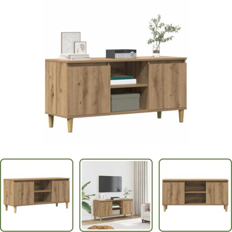 Mueble de madera -  Mueble para TV madera de ingeniería roble artisan 102x35x50 cm
