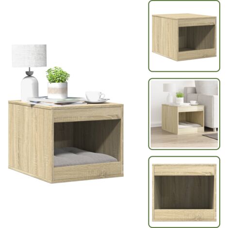 Mueble de madera - vidaXL Mueble arenero para gatos madera roble Sonoma 47x59x42 cm - Caja de gatos