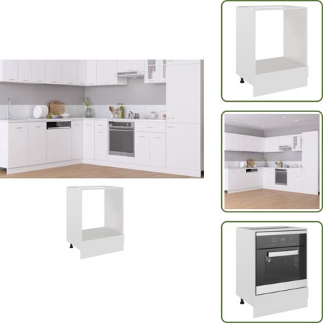 Mueble de madera - vidaXL Mueble para horno "Riga" blanco 60x46x81,5 cm de madera de ingeniería - Mueble para horno blanco