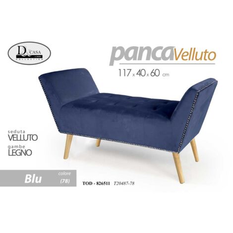 Mueble de noche azul banco cm 117 x 40 x 60 h