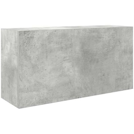 Mueble de pared baño madera ingeniería gris hormigón 80x25x40cm vidaXL