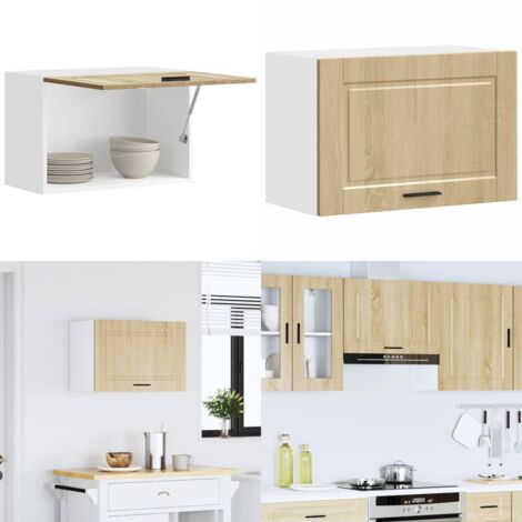 Mueble de pared cocina madera contrachapada Porto roble sonoma - Almacenamiento cocina - Madera contrachapada