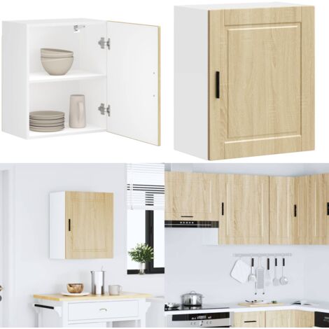 Mueble de pared cocina madera contrachapada Porto roble sonoma - Muebles de cocina - Almacenamiento de cocina