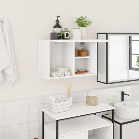Mueble de pared de baño madera ingeniería 60x25x40 cm