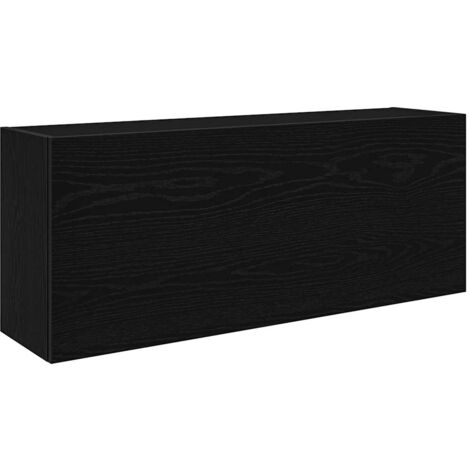 Mueble de pared de baño madera ingeniería negro 100x25x40 cm vidaXL