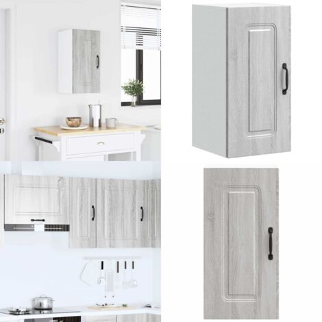 Mueble de pared de cocina Kalmar madera ingeniería sonoma gris - Gabinete de pared - Almacenamiento de cocina