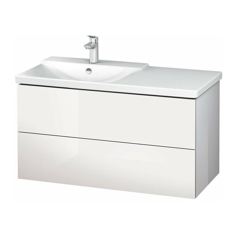 

Mueble bajo lavabo L-CUBE 1020x481x555mm blanco brillante