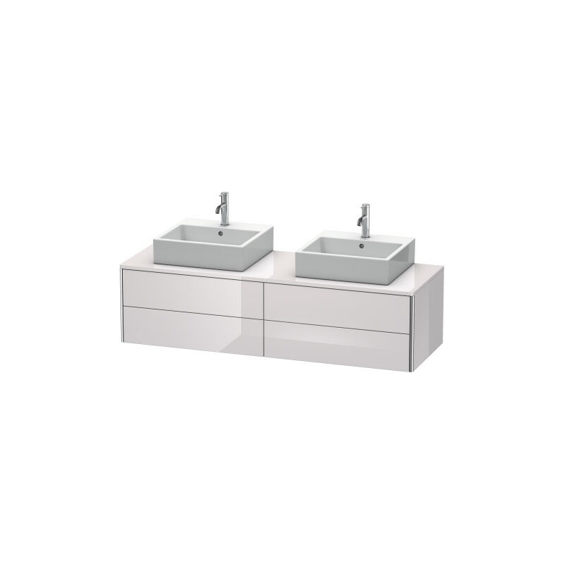 

Mueble de pared Duravit XSquare 160,0 x 54,8 cm, 4 cajones, cajón superior con corte de sifón y delantal, Color (frente/cuerpo): Seda topo laca mate