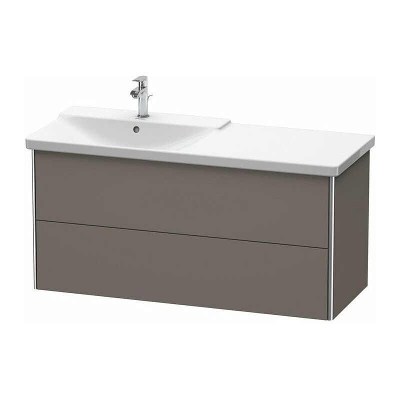 

Duravit - Mueble bajo lavabo XSQUARE lavabo izquierdo 565x1210x473mm franela gris satinado