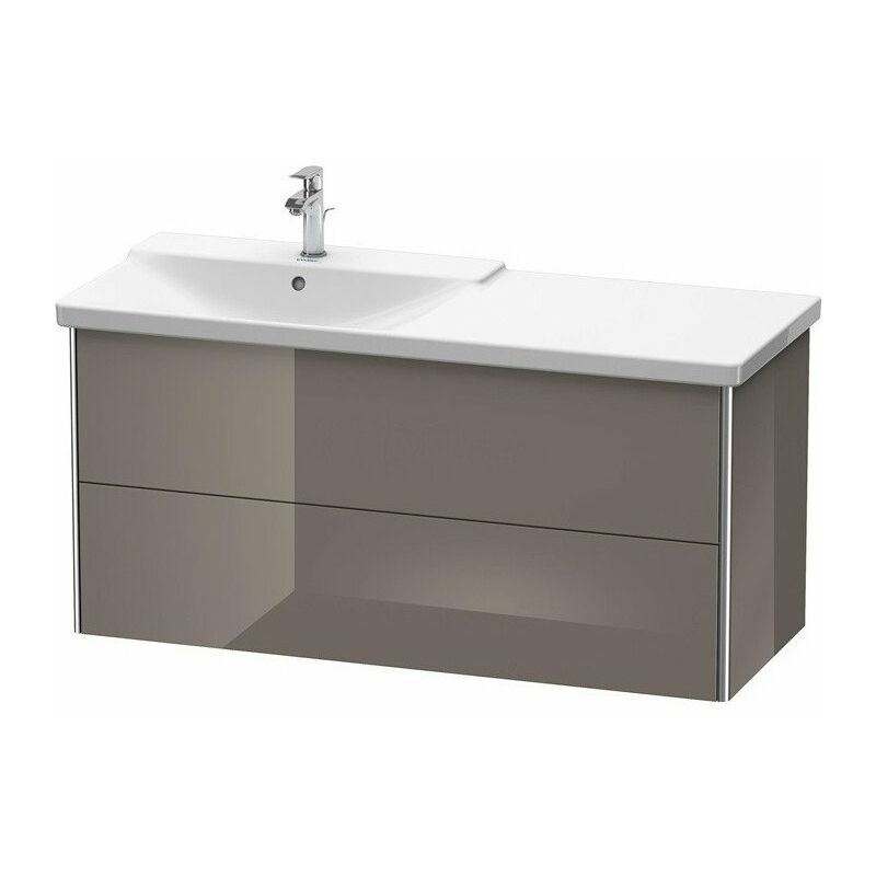 

Duravit - Mueble bajo lavabo XSQUARE lavabo izquierdo 565x1210x473mm franela gris brillo