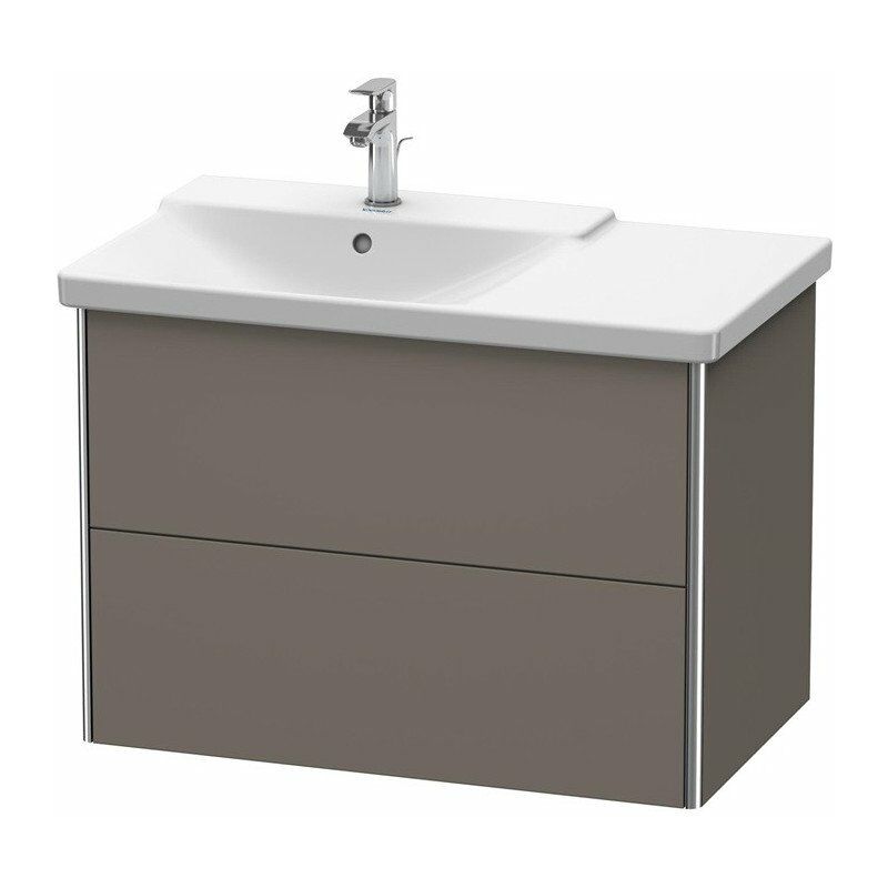 

Duravit - Mueble bajo lavabo XSQUARE lavabo izquierdo 565x810x473mm franela gris satinado