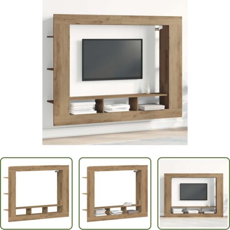 Mueble de pared -  Gabinete de TV Roble artisan 152 x 22 x 113 cm