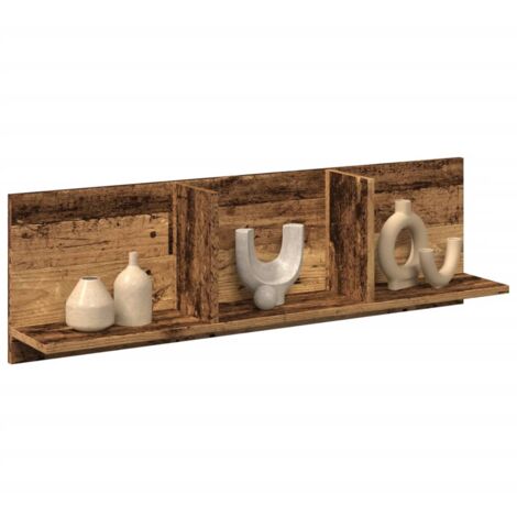 Mueble de pared madera de ingeniería envejecida 100x16,5x30 cm