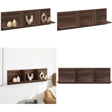 Mueble de pared madera ingeniería marrón roble 100x16,5x30 cm - Muebles de madera - Almacenamiento en pared