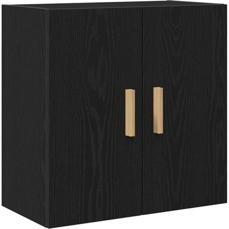 Mueble de pared Montaje en la pared Roble Negro 60 x 30 x 60 cm vidaXL