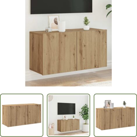 Mueble de pared -  Mueble de TV de pared roble artisian 80x30x41 cm