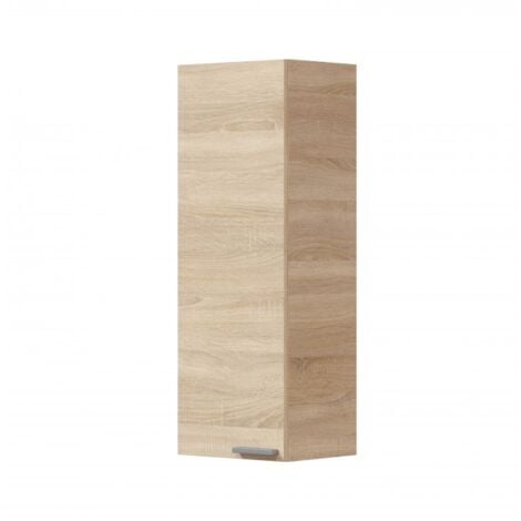 CAESAROO Mueble de pared para baño 30x85 cm roble canadiense con una puerta - Oxford